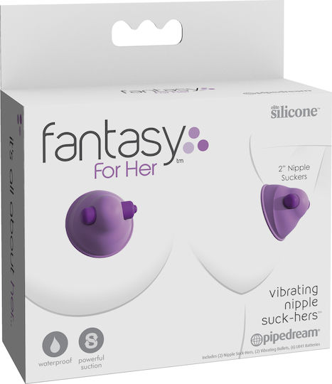 Pipedream Fantasy For Her Vibrating Nipple Suck-Hers Αναρροφητής Θηλών με Δόνηση Purple 2τμχ