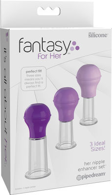 Pipedream Fantasy For Her Nipple Enhancer Set Purple 3pcs