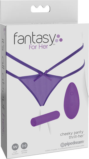 Pipedream Fantasy For Her Cheeky Panty Thrill-Her Вибратор за двойки с Дистанционно Управление 7.6см Лилави