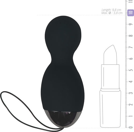 Lelo Hula Beads Mini Δονητής Egg με Απομακρυσμένο Έλεγχο 8cm Μαύρος