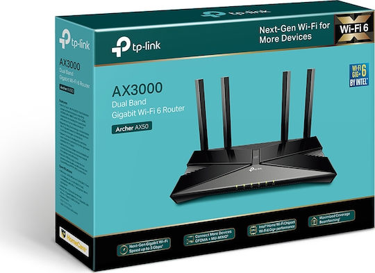 TP-LINK Archer AX50 v1 Ασύρματο Router Wi‑Fi 6 με 4 Θύρες Gigabit