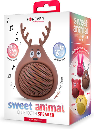 Forever ABS-100 Bluetooth Speaker 3W with Battery Life up to 6 hours coffee