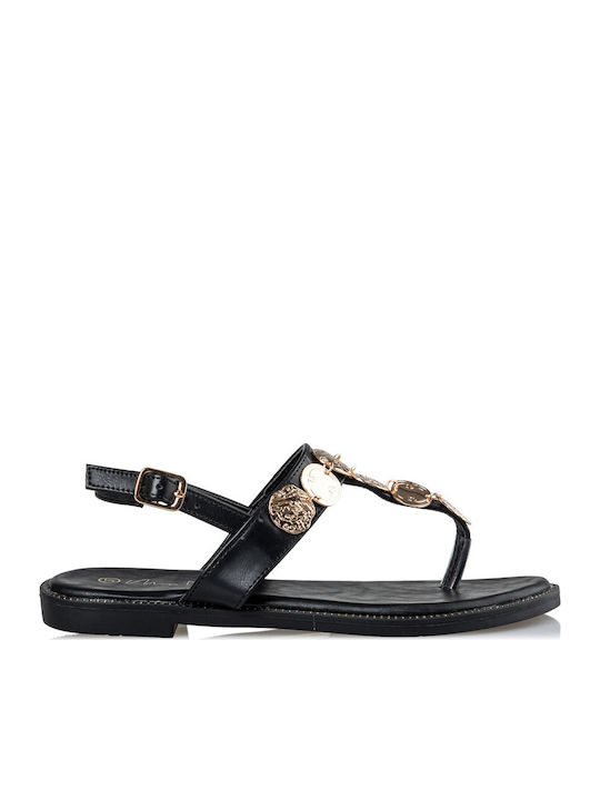 Envie Shoes Women's Flat Sandals In Black Colour