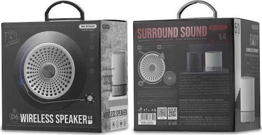 WK D6 Ηχείο Bluetooth 2W με Διάρκεια Μπαταρίας έως 5 ώρες Μαύρο
