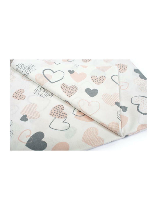 Dimcol Cotton Swaddle Blanket Hearts Coral 80x80cm 1914513607800983