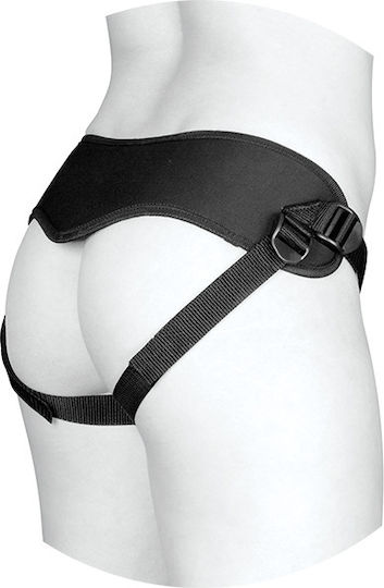Vac U Lock Supreme Harness With Vibrating Plug Harness with Vibration in Black Color