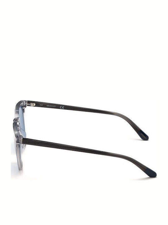 Gant Men's Sunglasses with Transparent Plastic Frame and Light Blue Lens GA7116 20V