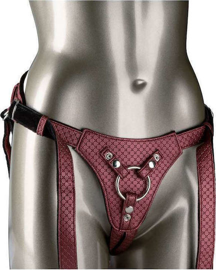 Calexotics Her Royal Harness Crotchless Regal Queen Harness σε Κόκκινο Χρώμα