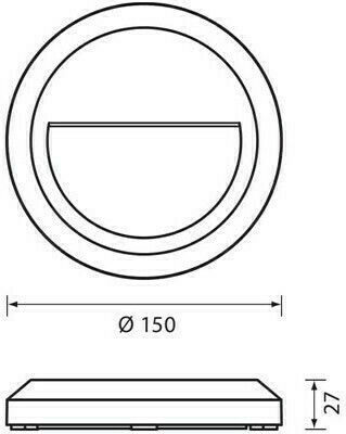 Vivalux Wall-Mounted Outdoor Ceiling Light LED IP65 1.5W