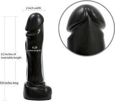 Doc Johnson Jumbo Jack Man O' War Analdildo Schwarz 24cm