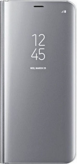 Hurtel Clear View Book Plastic Silver (Galaxy S9+)