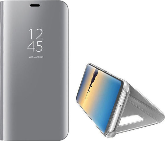 Hurtel Clear View Book Plastic Silver (Galaxy S9+)