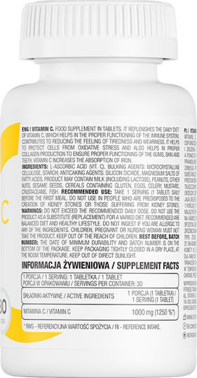 OstroVit Vitamin C Витамин за Кожата & Антиоксидантно действие 1000мг 30 Таблетки