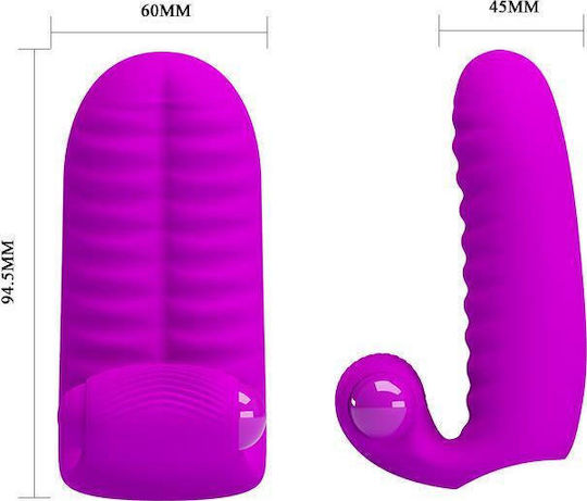 Pretty Love Abbott Vibrator Finger 9.4cm Purple
