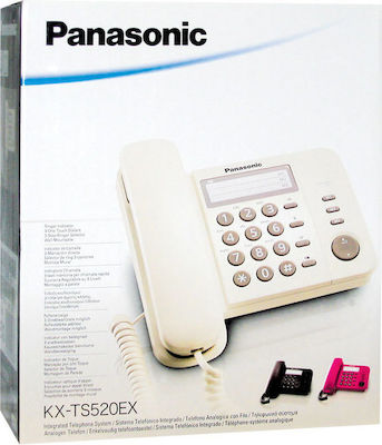 Panasonic KX-TS520EX2 Ενσύρματο Τηλέφωνο Γραφείου Λευκό