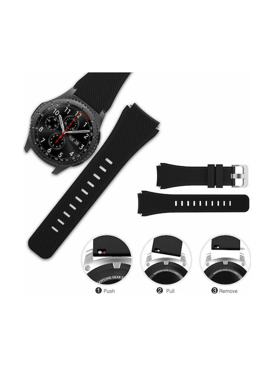 Tech-Protect Smoothband Λουράκι Σιλικόνης Μαύρο (Galaxy Watch (46mm) / Gear S3)