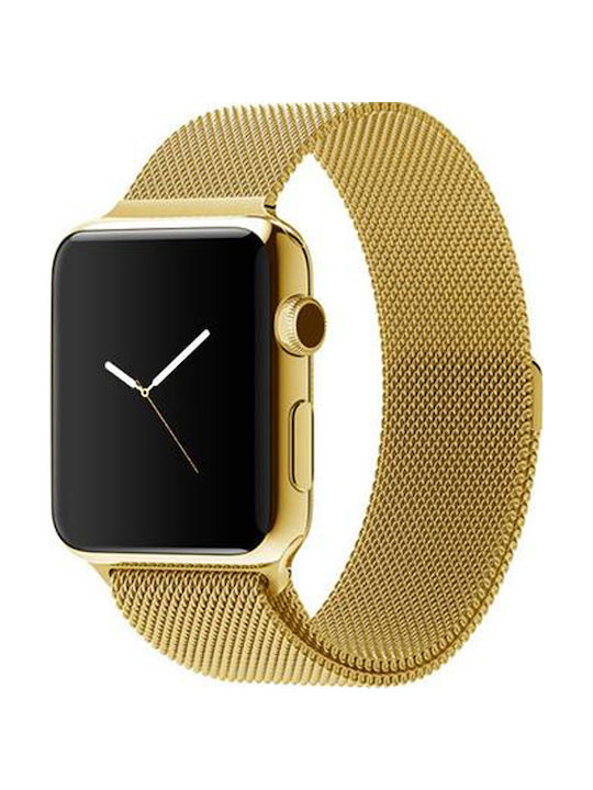 Milanese Loop Λουράκι Μεταλλικό Κίτρινο (Apple Watch 42/44/45mm)