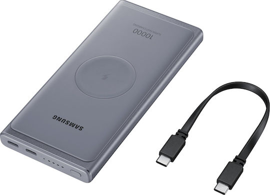 Samsung Wireless Power Bank 10000mAh 25W με 2 Θύρες USB-C Γκρι