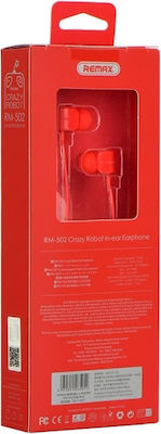 Remax RM-502 In-ear Handsfree Headphones with Connector 3.5mm Red