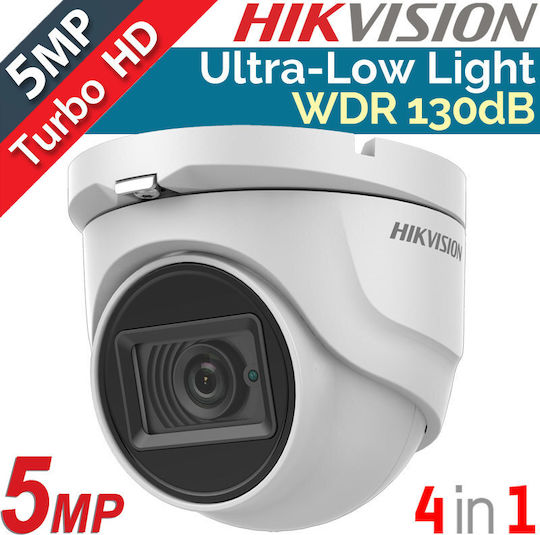 Hikvision DS-2CE76H8T-ITMF CCTV Cameră de Supraveghere Full HD+ 5MP Rezistentă la apă cu Lentilă 2.8mm