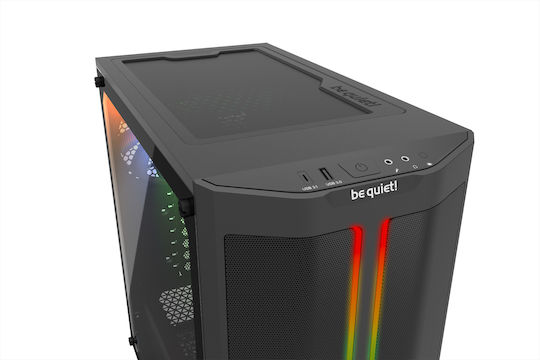 Be Quiet Pure Base 500DX Gaming Midi Tower Κουτί Υπολογιστή με Πλαϊνό Παράθυρο και RGB Φωτισμό Μαύρο
