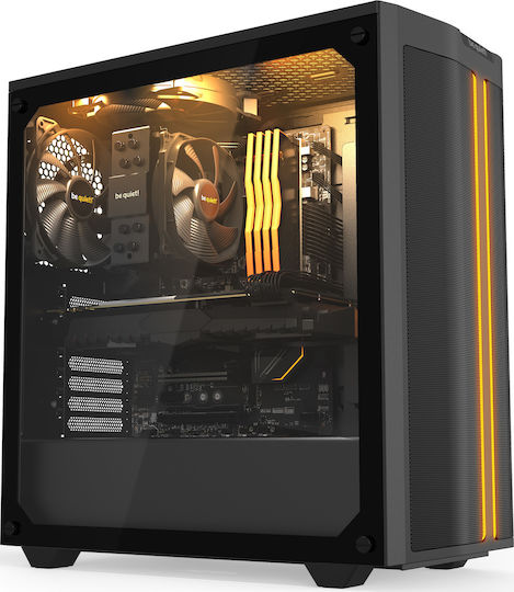 Be Quiet Pure Base 500DX Gaming Midi Tower Κουτί Υπολογιστή με Πλαϊνό Παράθυρο και RGB Φωτισμό Μαύρο