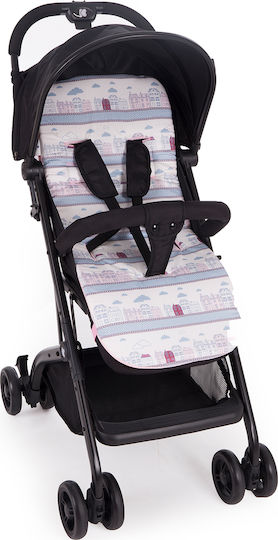 Kikka Boo Στρώμα Καροτσιού Candy Streets Διπλής Όψης 34x84x2.1εκ. Ροζ