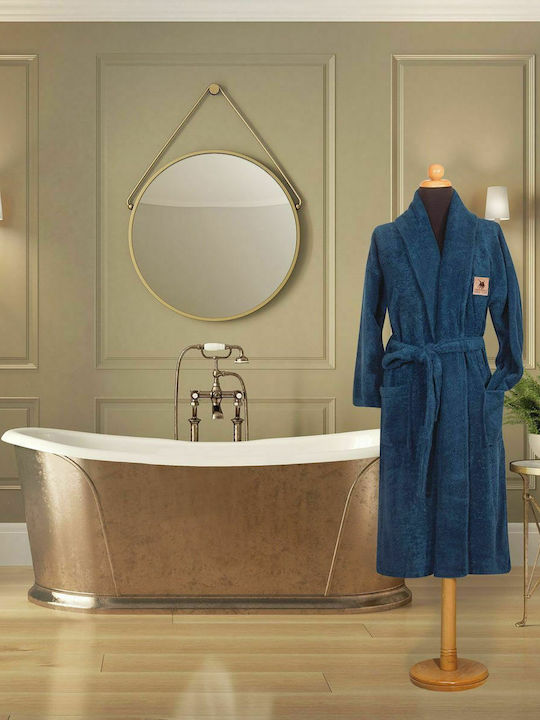 Greenwich Polo Club 2616 Bademantel mit Kragen Blue 380gr/m²