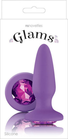 Ns Novelties Glams Gem Anal Plug Purple 7.9cm