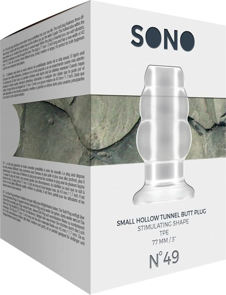 Shots Sono Small Hollow Tunnel Butt Plug Anal Plug Small Transparent 6.4cm 