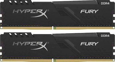 HyperX Fury 16GB DDR4 RAM με 2 Modules (2x8GB) και Ταχύτητα 3600 για Desktop