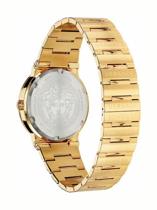 Versace V-Greca Ρολόι Μπαταρίας με Μεταλλικό Μπρασελέ Versace V-Greca Ρολόι Μπαταρίας με Μεταλλικό Μπρασελέ