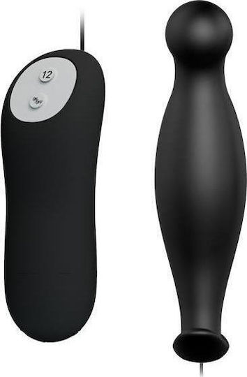 Pretty Love Special Anal Plug with Vibration Black 11.7cm