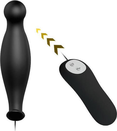 Pretty Love Special Anal Plug with Vibration Black 11.7cm