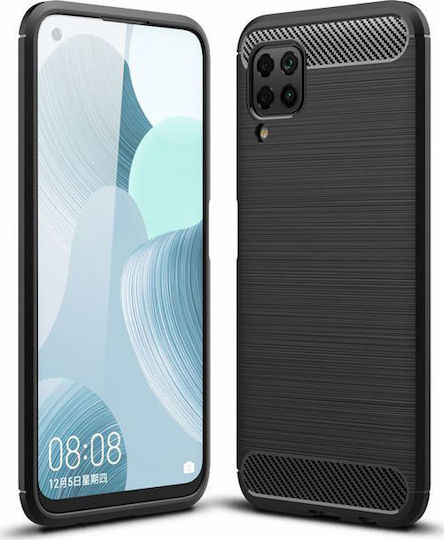 Tech-Protect Carbon Back Cover Silicone Black (Huawei P40 Lite) 7710326