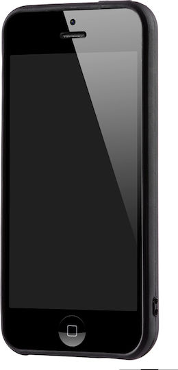 Forcell Matt IPHONE Umschlag Rückseite Silikon Schwarz (iPhone 5/5s/SE)