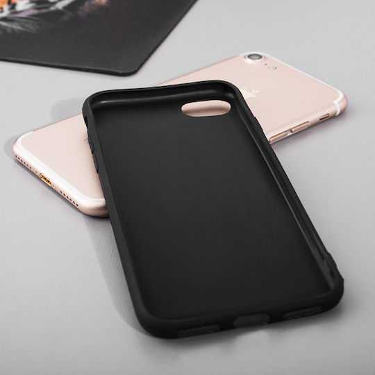Forcell Matt IPHONE Umschlag Rückseite Silikon Schwarz (iPhone 5/5s/SE)