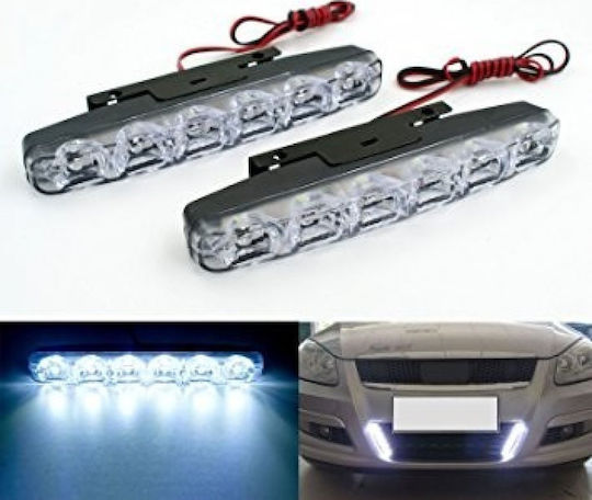 Daytime Running Lights Rectangle Waterproof Daytime Running Lamps Car LED Universal 12V 5W 15.6cm with White Lighting 2pcs MG50847
