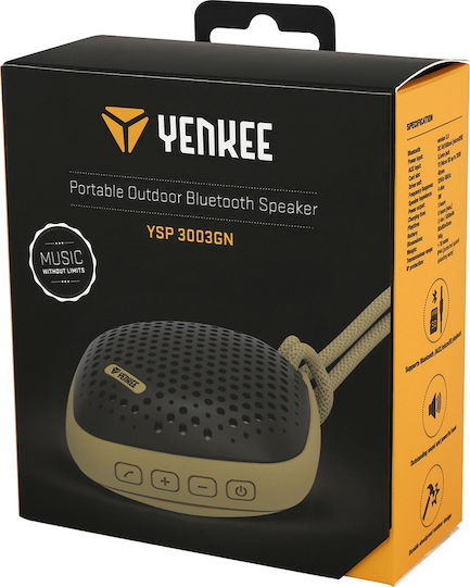 Yenkee YSP 3003 Bluetooth Speaker 3W with Battery Life up to 8 hours Khaki