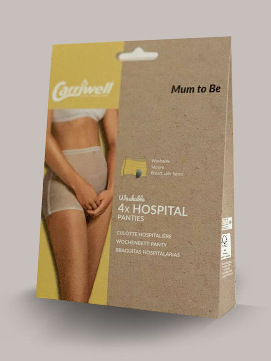 Hospital 4 Pack White Maternity Brief Disposable