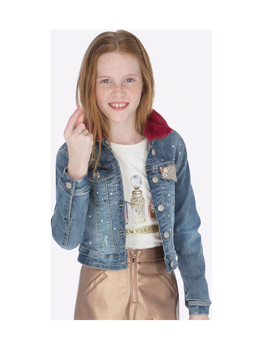 Mayoral Kids Denim Jacket short Blue