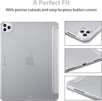 ESR Rebound Flip Cover Silicon / Piele artificială Silver Grey (iPad Pro 2020 11")