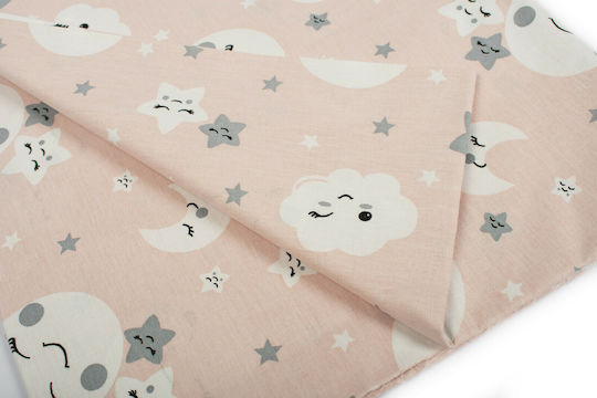 Dimcol Σετ Σεντόνια Μονά Βαμβακερά Smile 82 Coral 160x240cm 2τμχ