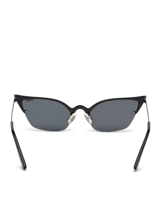 Victoria's Secret Women's Sunglasses with Black Metal Frame and Black Lens PK0016 01A