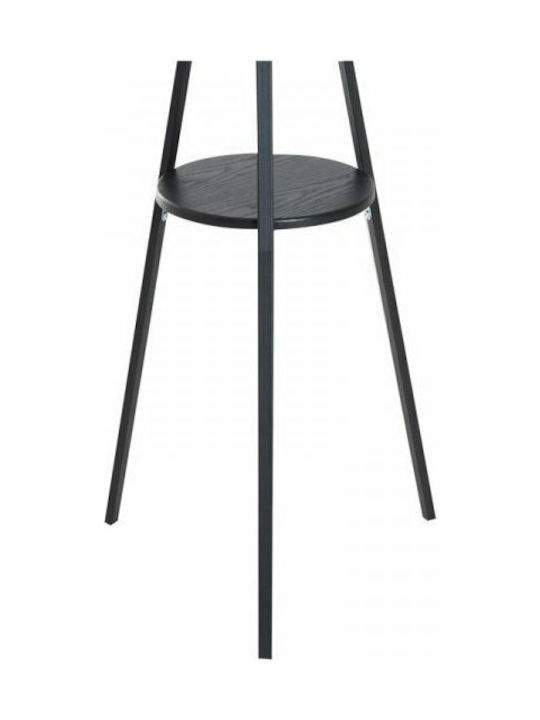 HomCom Freistehender Kleiderständer Metallisch Schwarz 45x45x180cm