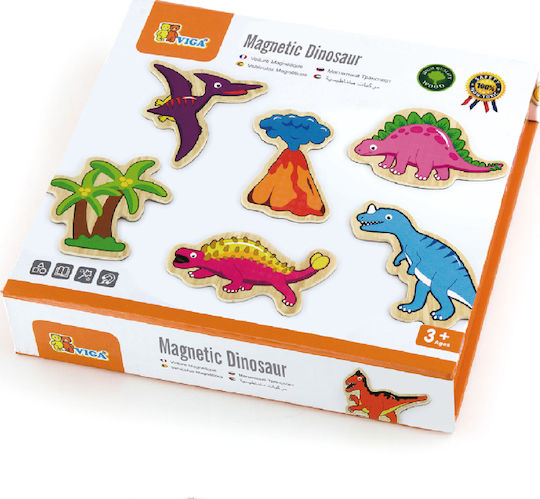 Viga Toys Viga Toys Magnetic Construction Toy Wooden Dinosaur Magnets 20 pcs for Children 4+ Years