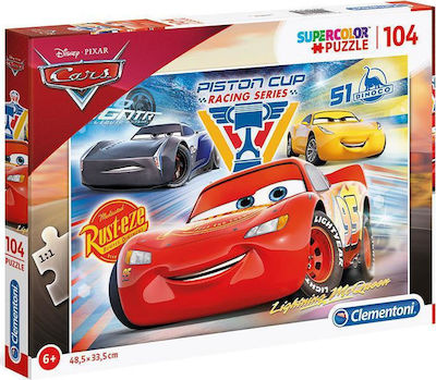 Kinderpuzzle Super Color Cars Piston Cup Legends für 6++ Jahre 104pcs Clementoni