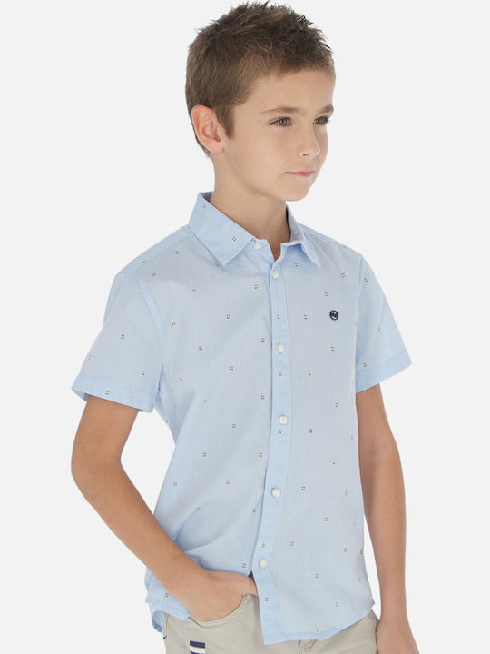 Mayoral Kids Polka Dot Shirt Light Blue