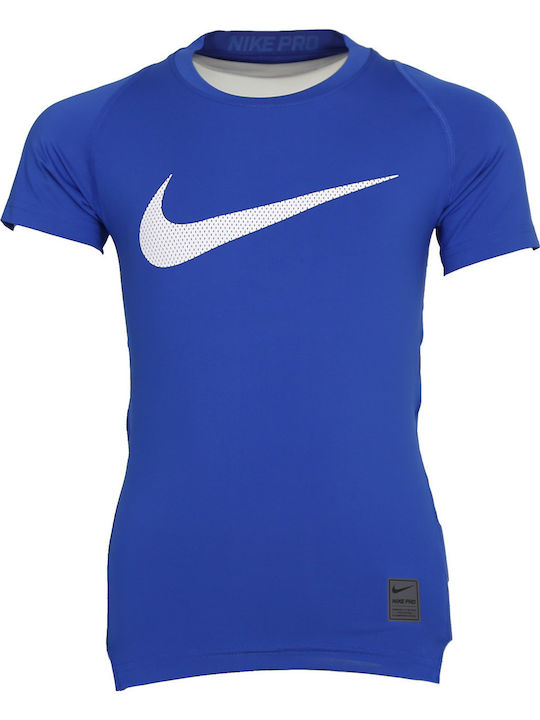 Nike Compression Παιδική Ισοθερμική Μπλούζα Μπλε