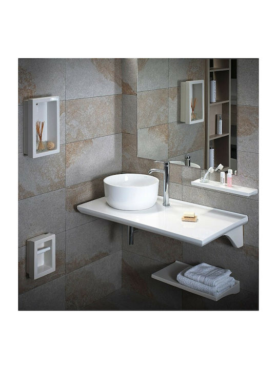 Adamidis Cupa 40X Επικαθήμενος Νιπτήρας Πορσελάνης 40x40x16.8cm Λευκός